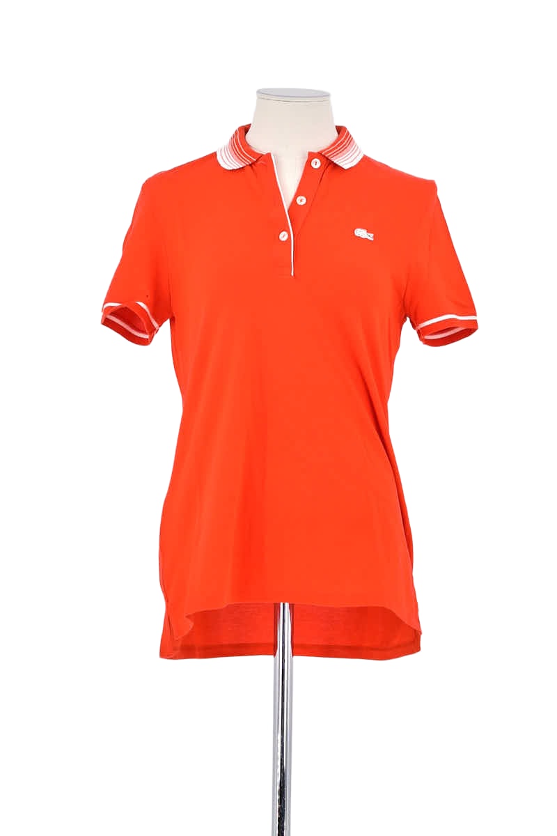Polo Lacoste Orange en Coton, taille S - Seconde Main