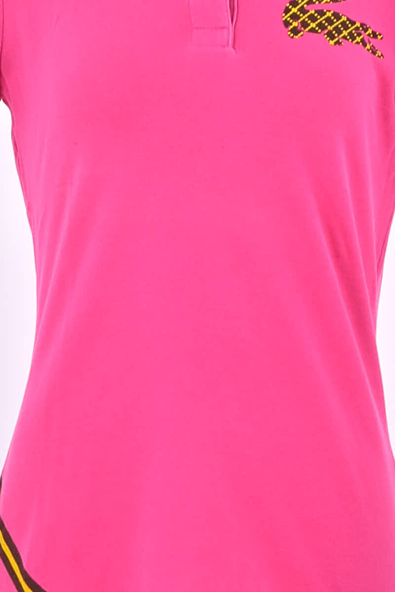 Polo Lacoste Rose en Coton