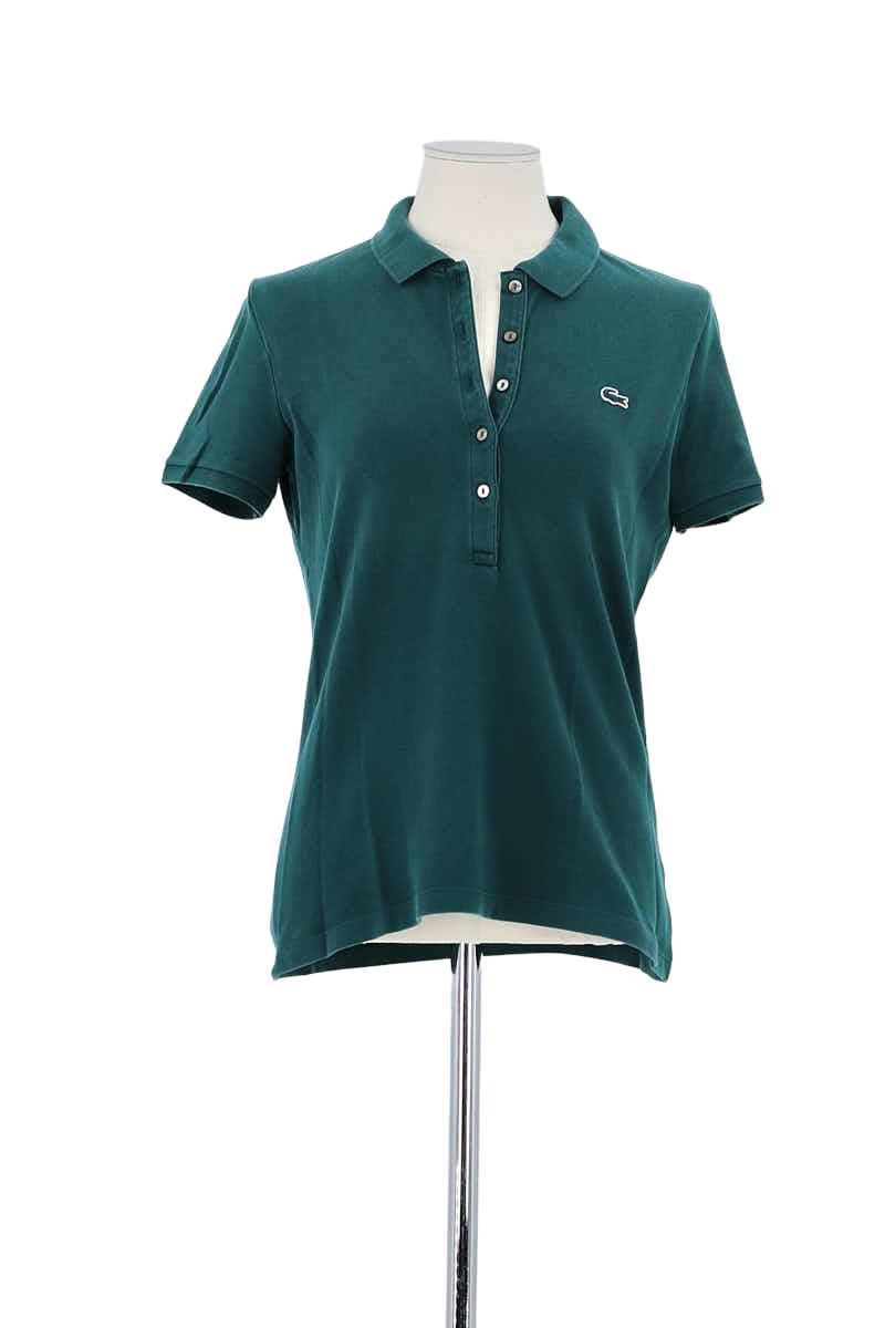 Polo Lacoste Vert en Coton, taille L - Seconde Main