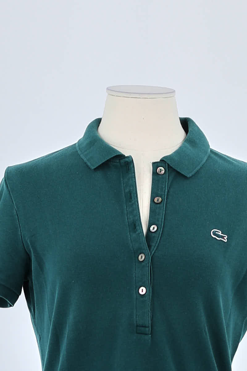 Polo Lacoste Vert en Coton