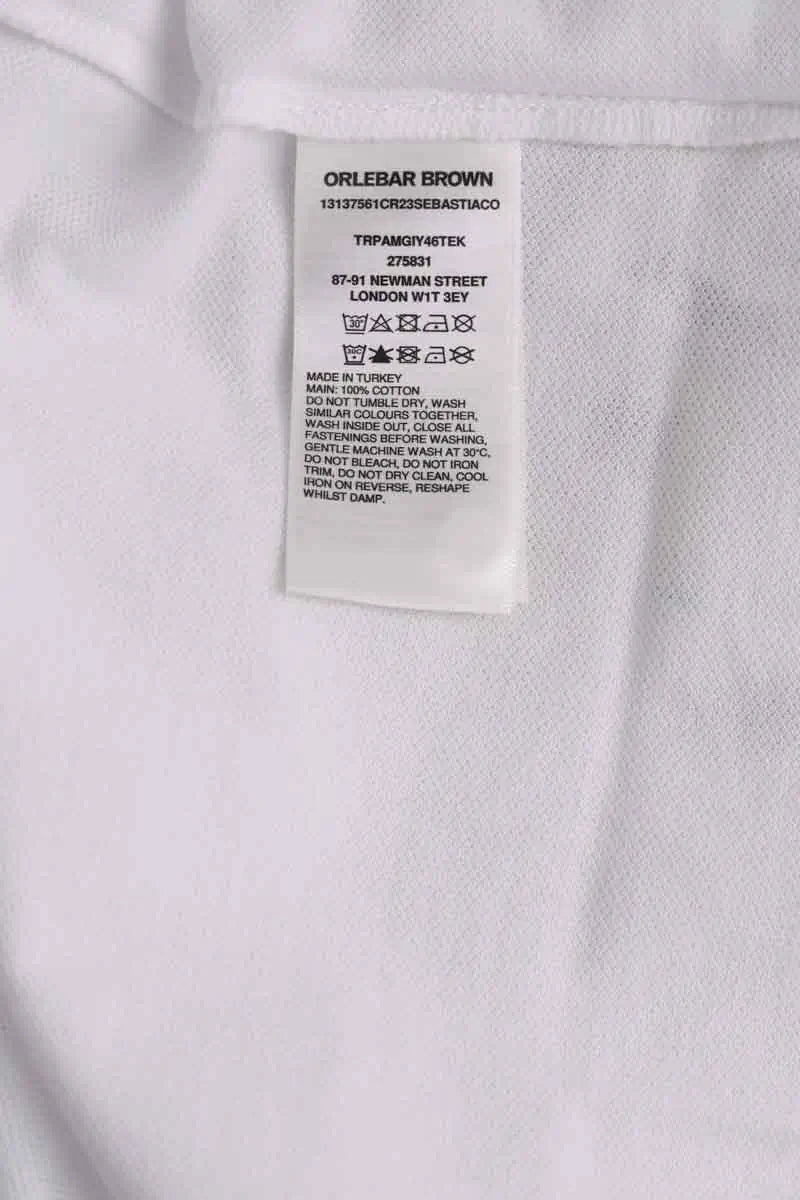 Polo Orlebar Brown Blanc en Coton