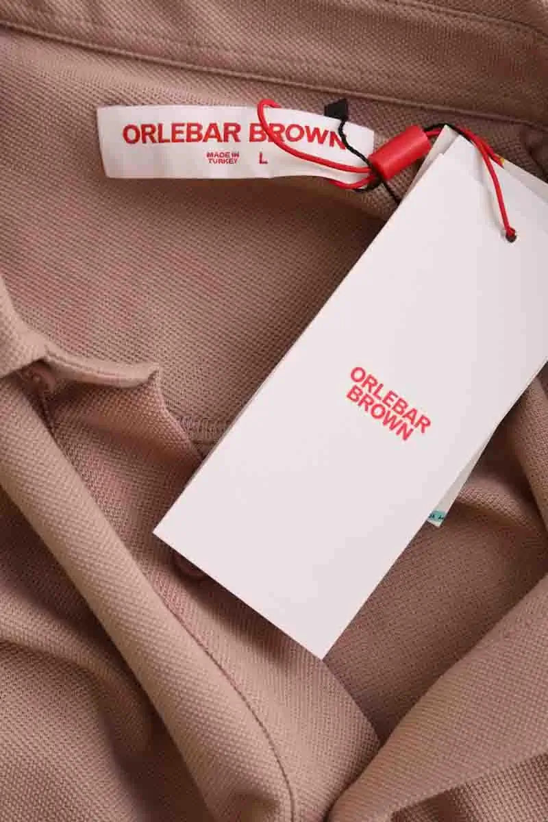 Polo Orlebar Brown Rose en Coton