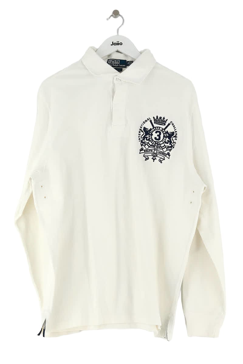 Polo Ralph Lauren Blanc en Coton, taille XL - Seconde Main