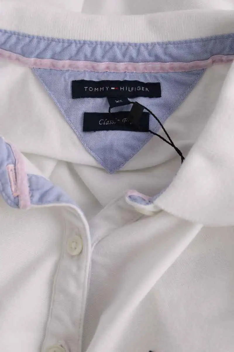 Polo Tommy Hilfiger Blanc en Coton