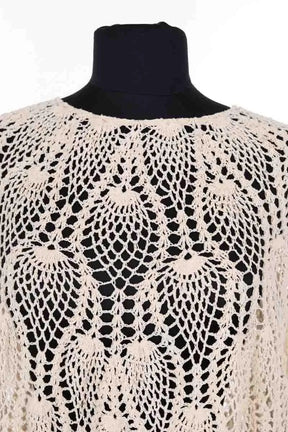 Poncho Antik Batik Ecru en Coton