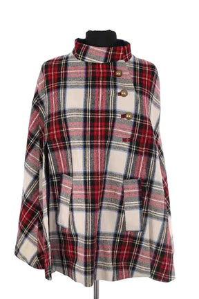 Poncho APC Rouge en Laine, taille S - Seconde Main