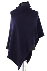 Poncho col roulé Lovers Marine en Cachemire, taille TU - Seconde Main