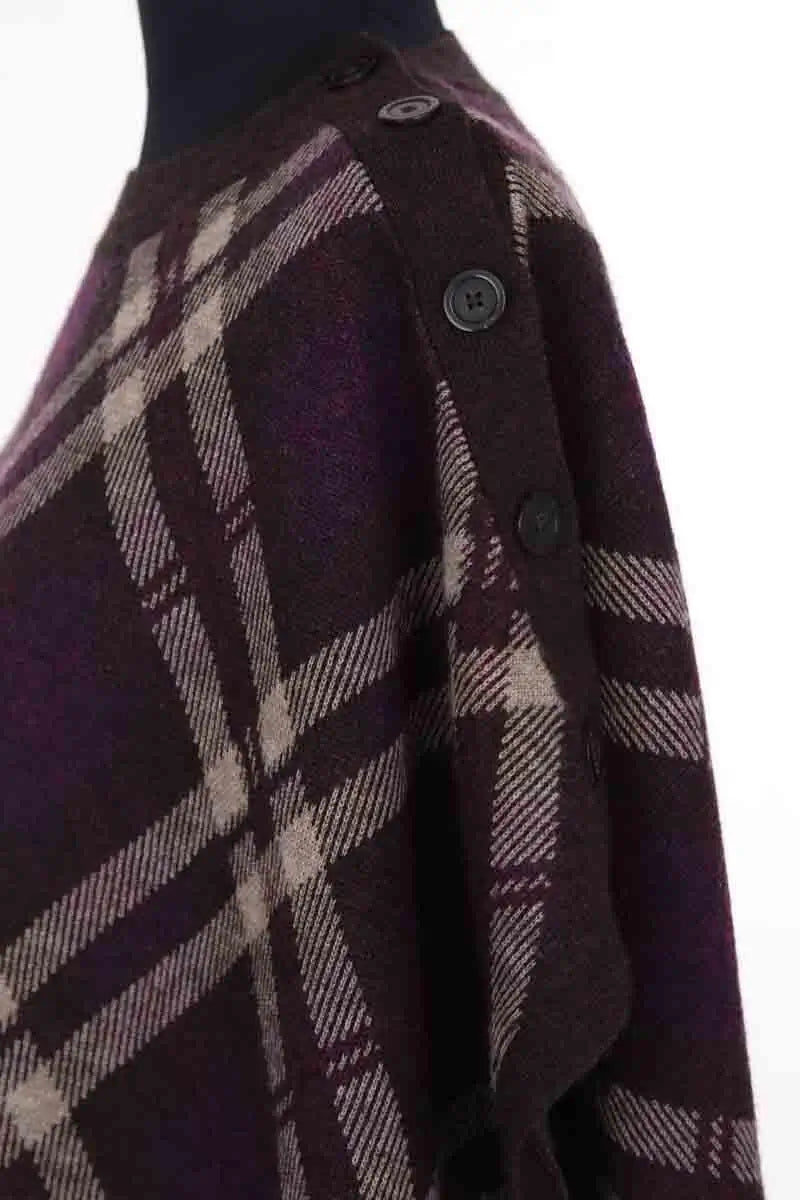 Poncho Eric Bompard Marron en Laine