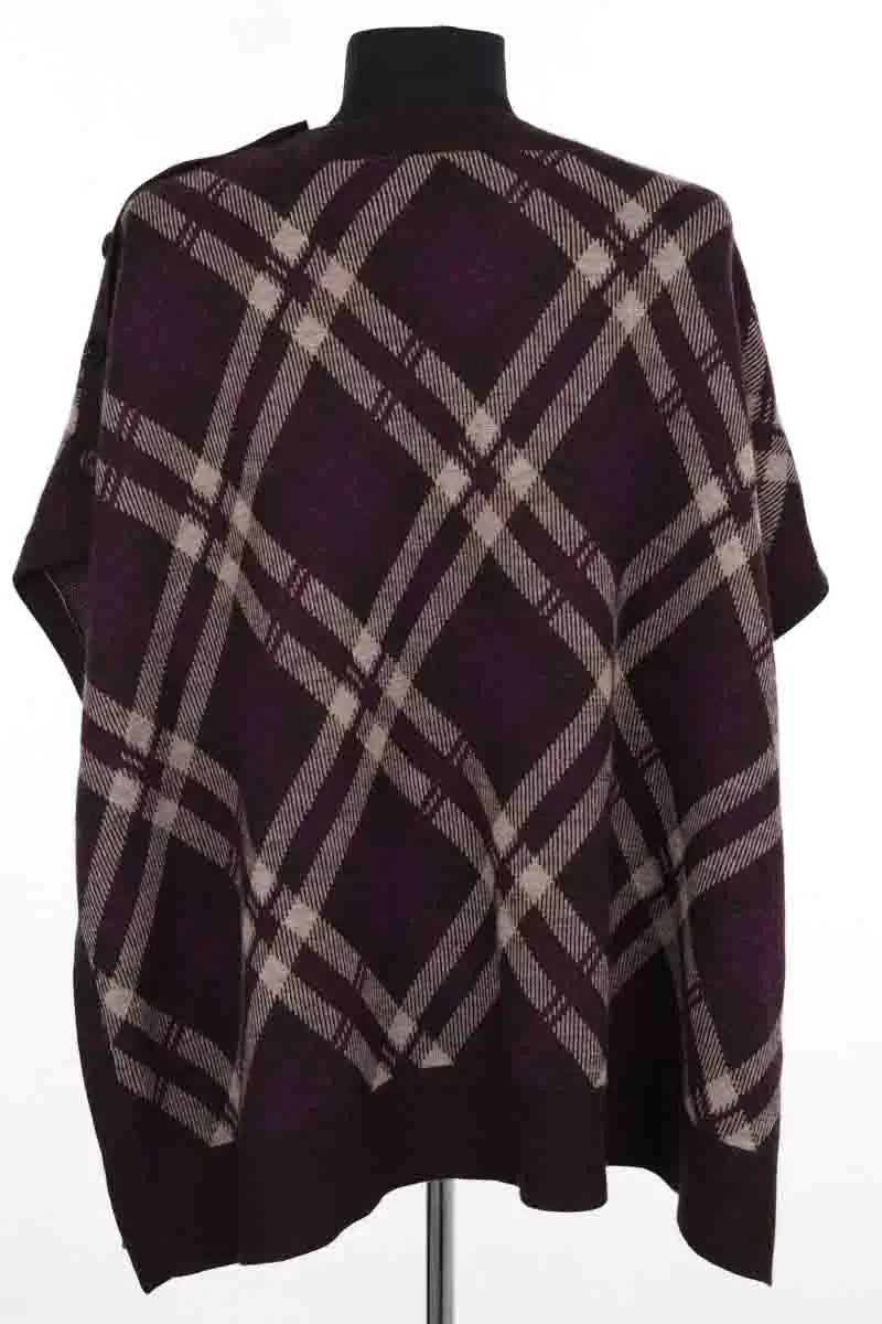 Poncho Eric Bompard Marron en Laine