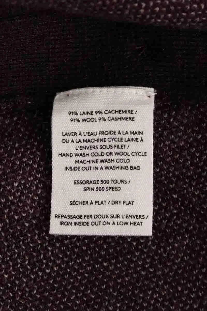 Poncho Eric Bompard Marron en Laine