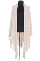 Poncho Kujten Beige en Cachemire, taille TU - Seconde Main
