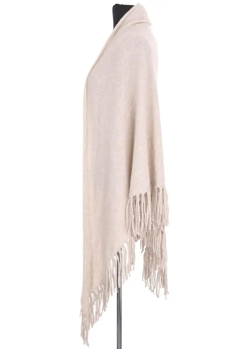 Poncho Kujten Beige en Cachemire