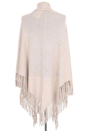 Poncho Kujten Beige en Cachemire
