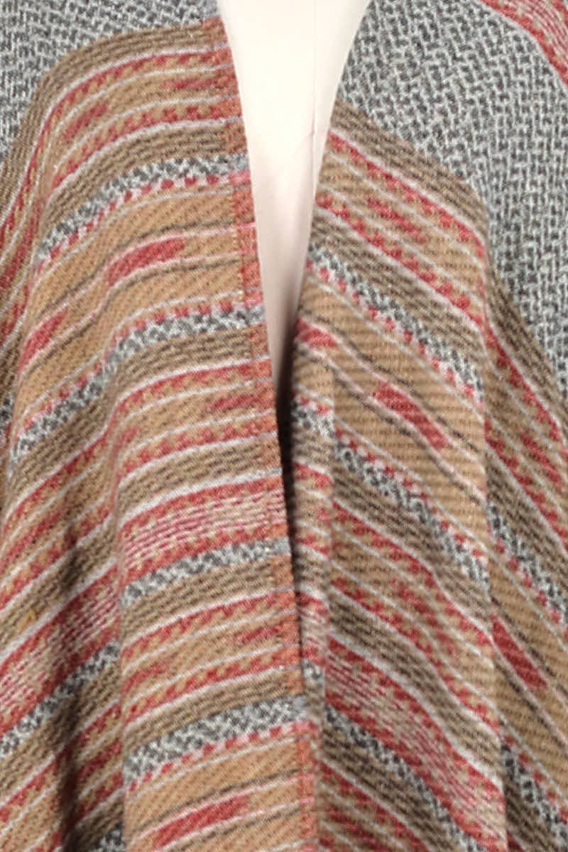 Poncho Mes Demoiselles Marron en Viscose