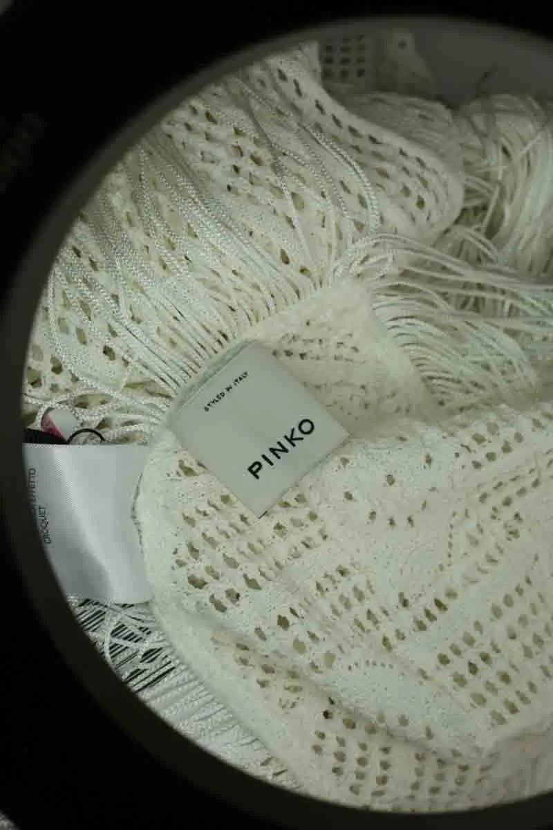 Poncho Pinko Blanc en Viscose