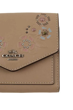 Porte-carte Coach Gris en Cuir