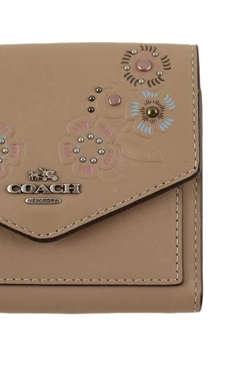 Porte-carte Coach Gris en Cuir