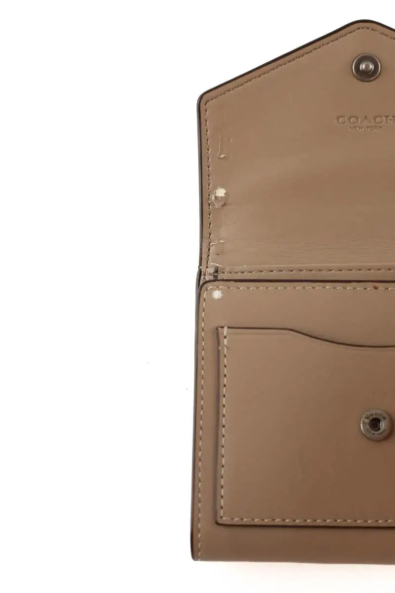 Porte-carte Coach Gris en Cuir