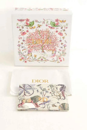 Porte-carte Dior Caro Blanc en Cuir