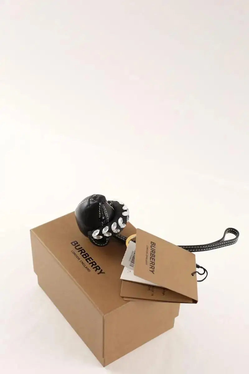 Porte-clé Burberry Noir en Cuir