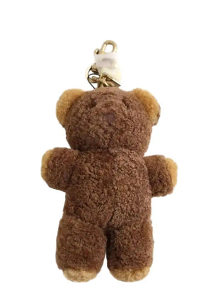Porte-clé Coach Breloque de sac teddy Marron en Fourrure - Seconde Main