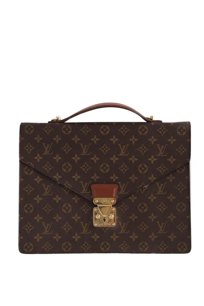 Porte document  Louis Vuitton Noir en Cuir - Seconde Main