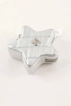 Porte-monnaie Chanel Argent en Cuir