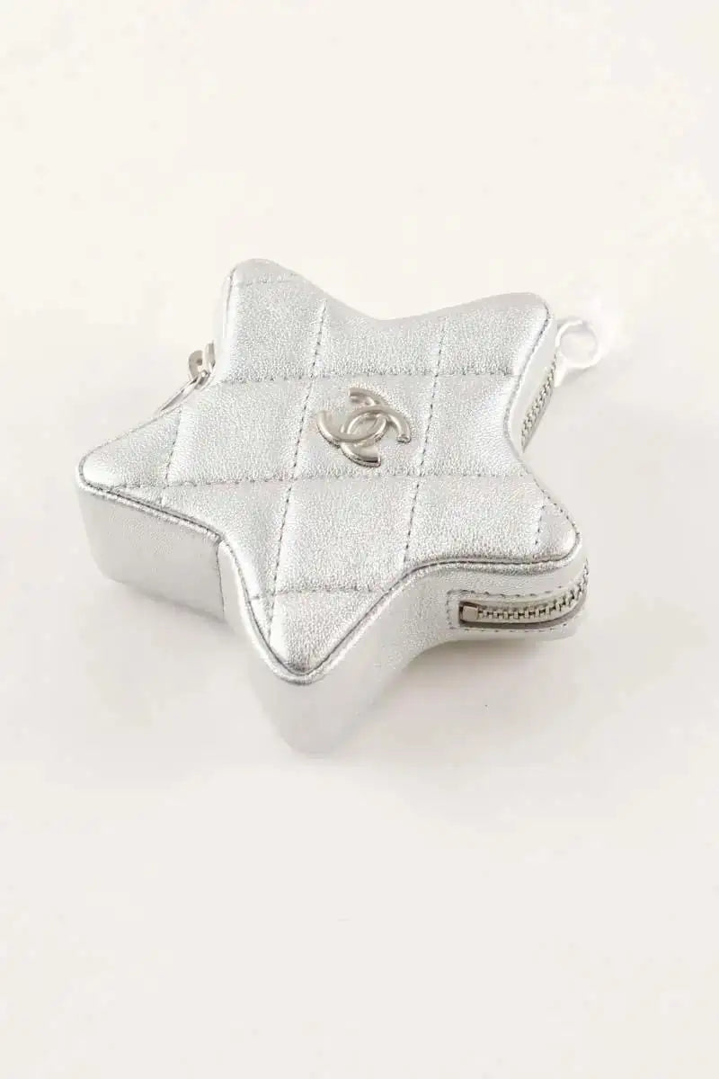 Porte-monnaie Chanel Argent en Cuir