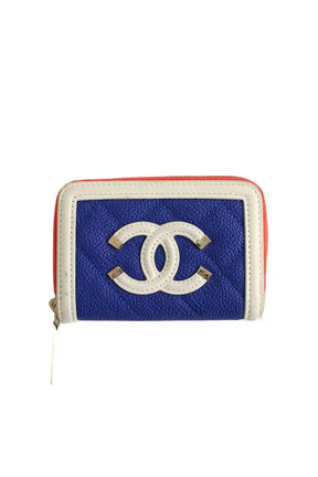 Porte-monnaie Chanel Bleu en Cuir - Seconde Main