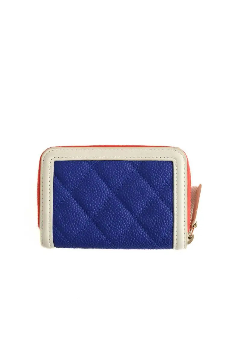 Porte-monnaie Chanel Bleu en Cuir