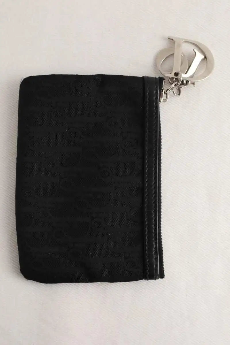 Porte-monnaie Dior Noir en Tissu