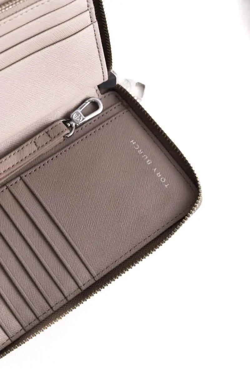 Porte-monnaie Tory Burch Beige en Cuir