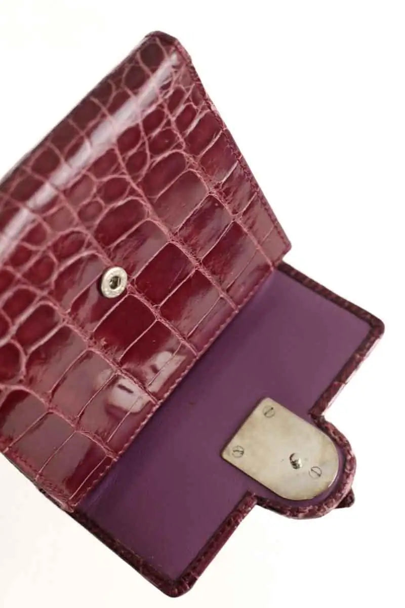 Portefeuille Bally Bordeaux en Cuir