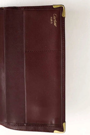 Portefeuille Cartier Bordeaux en Cuir