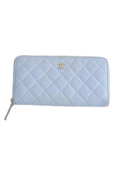 Portefeuille Chanel Bleu en Cuir - Seconde Main