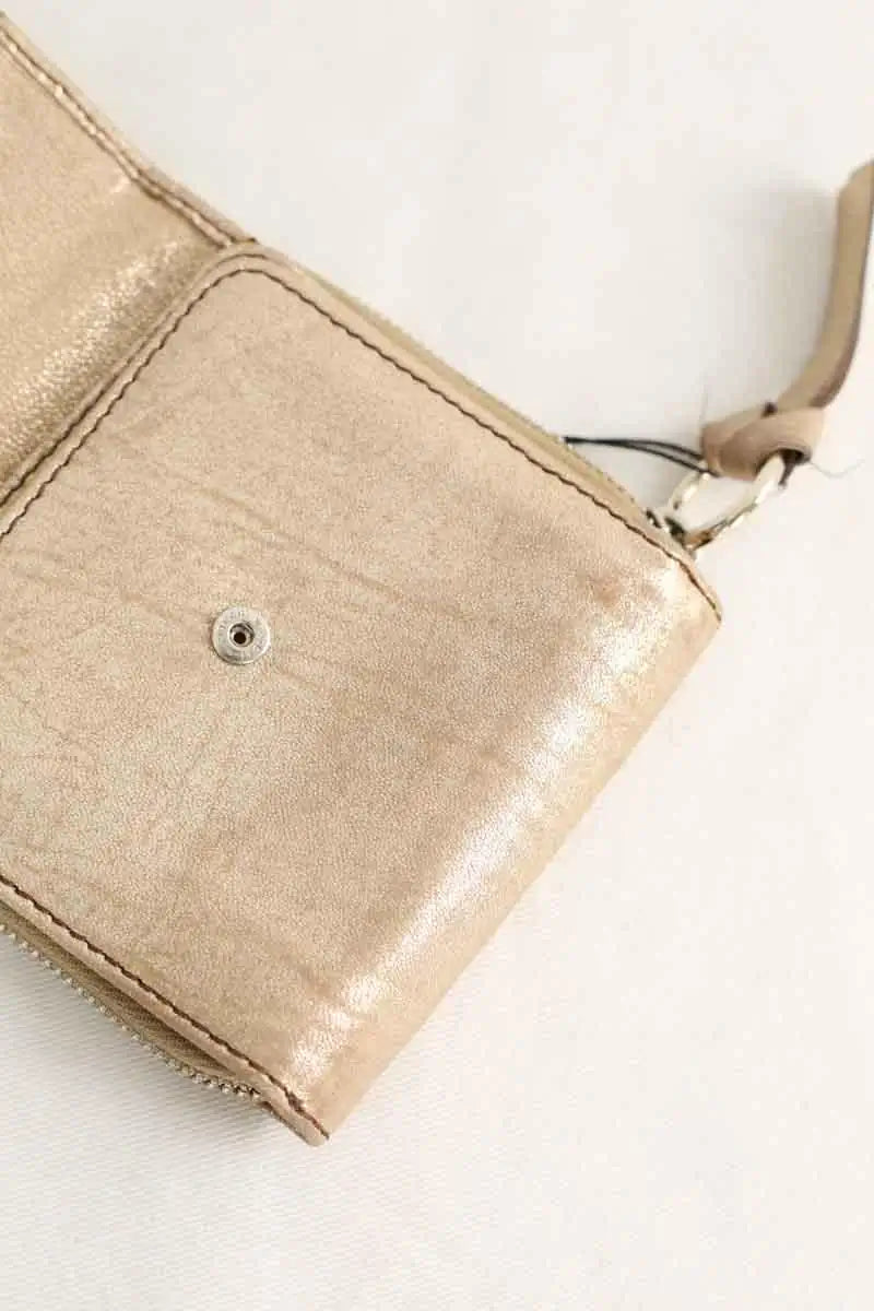 Portefeuille Chloé Doré en Cuir