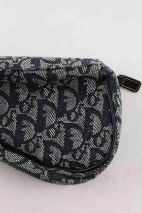 Portefeuille Dior Saddle Bleu en Tissu