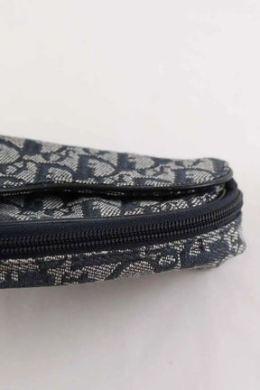 Portefeuille Dior Saddle Bleu en Tissu