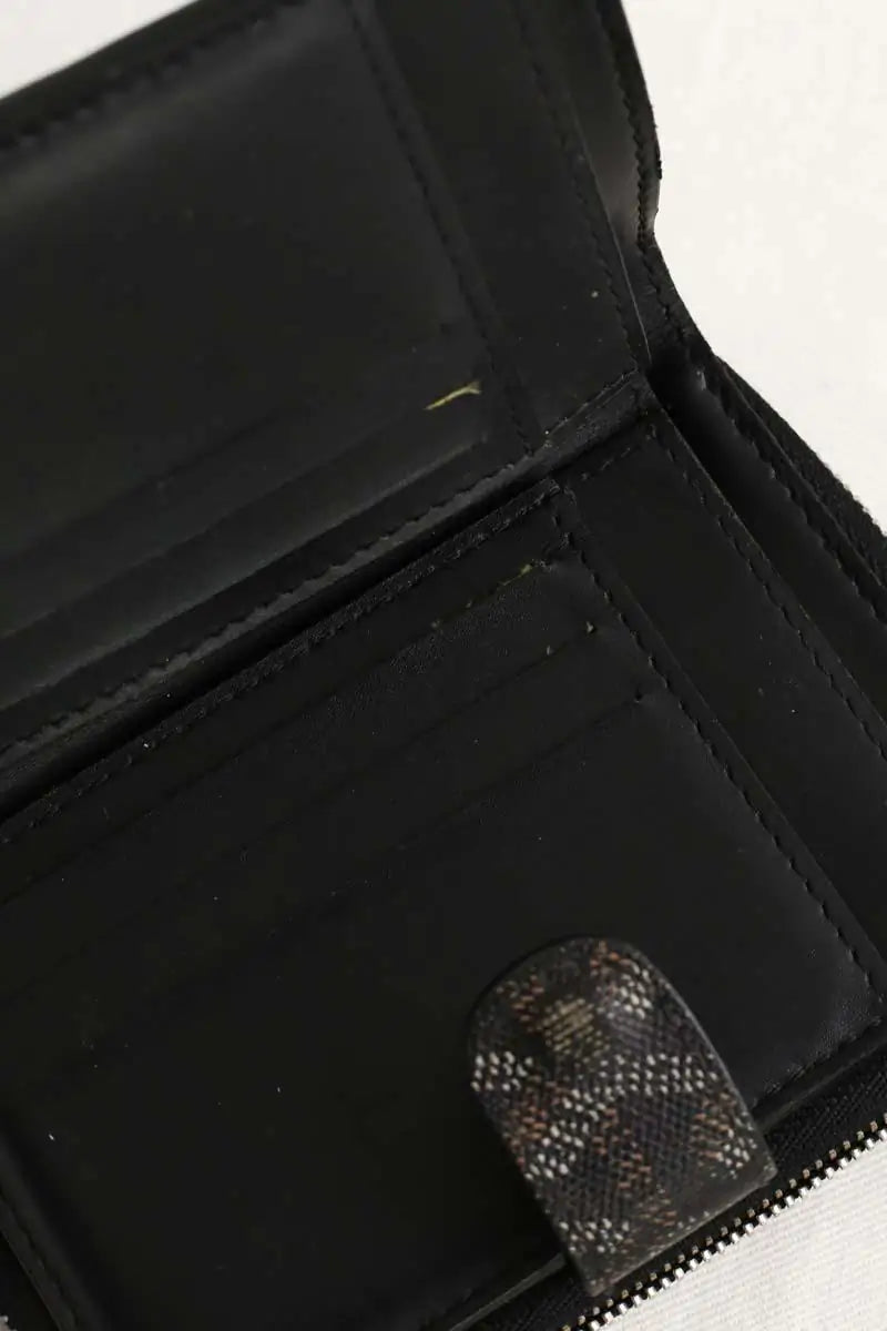 Portefeuille Goyard Noir en Cuir