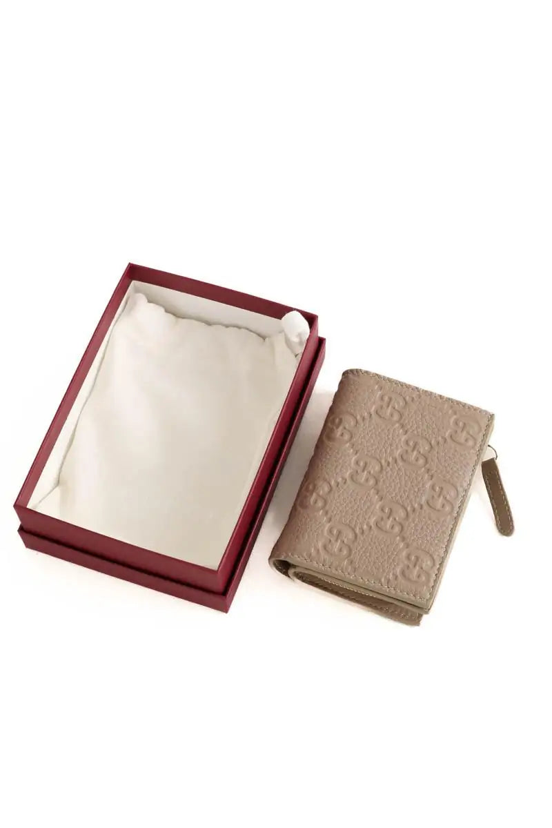 Portefeuille Gucci GG emblem petit format Beige en Cuir
