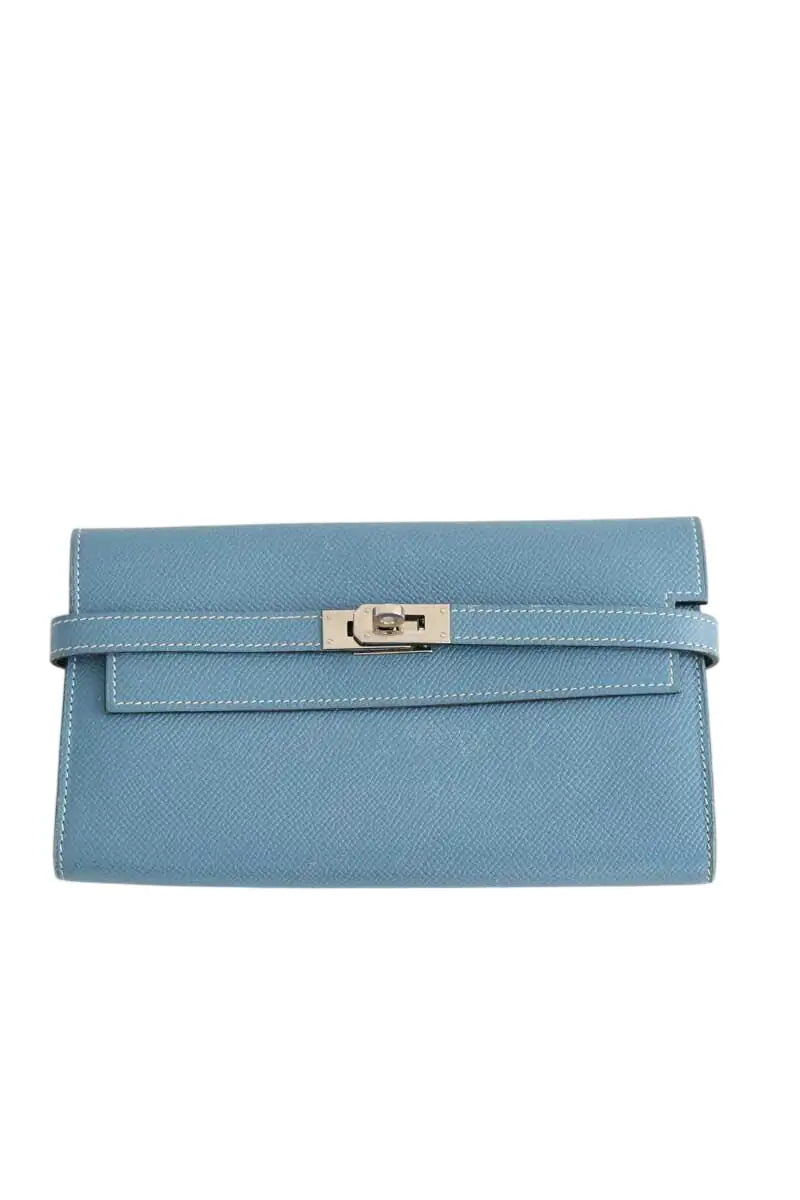 Portefeuille Hermès Bleu en Cuir - Seconde Main
