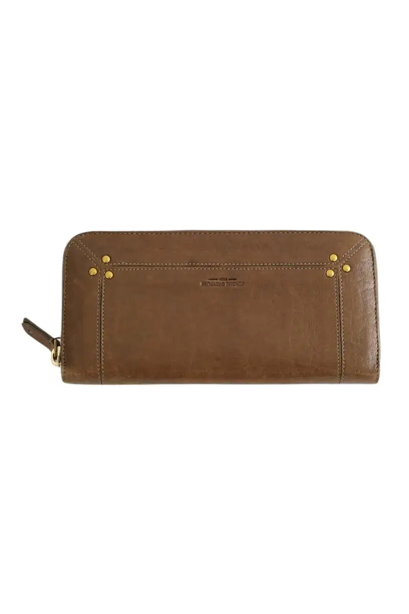 Portefeuille Jérôme Dreyfuss Marron en Cuir - Seconde Main