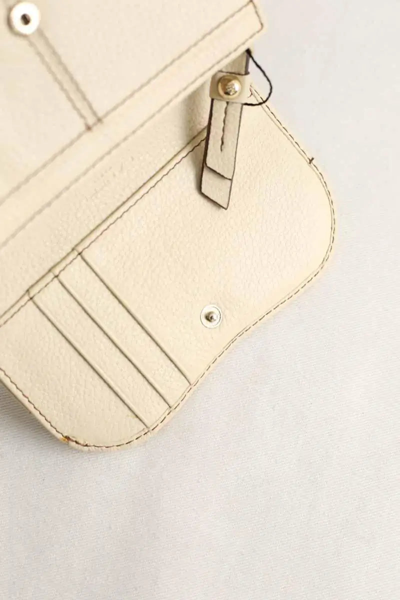 Portefeuille Lancel Ecru en Cuir
