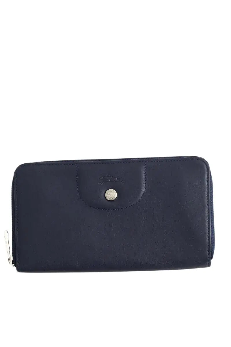 Portefeuille Longchamp Bleu en Cuir - Seconde Main