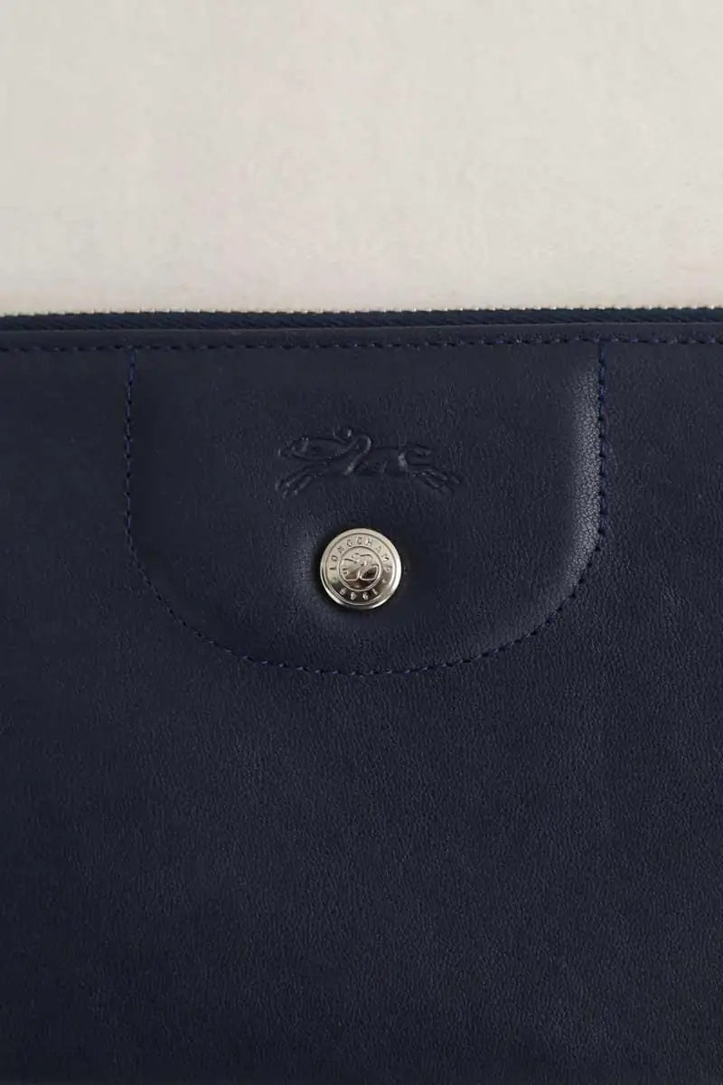 Portefeuille Longchamp Bleu en Cuir