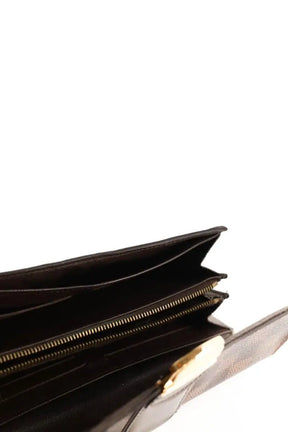 Portefeuille Louis Vuitton Marron en Cuir