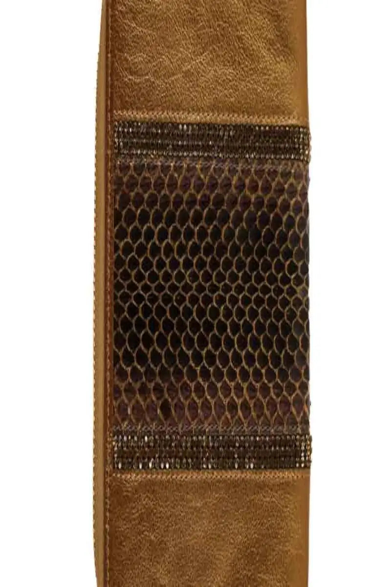 Portefeuille Swarovski Doré en Cuir