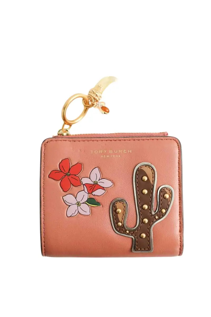 Portefeuille Tory Burch Rose en Cuir - Seconde Main