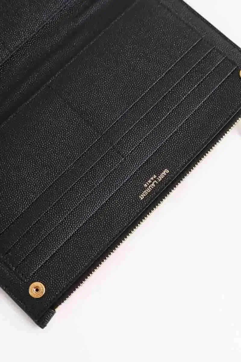 Portefeuille Yves Saint Laurent Noir en Cuir
