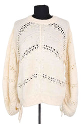 Pull Ba&Sh Ecru en Coton, taille S - Seconde Main